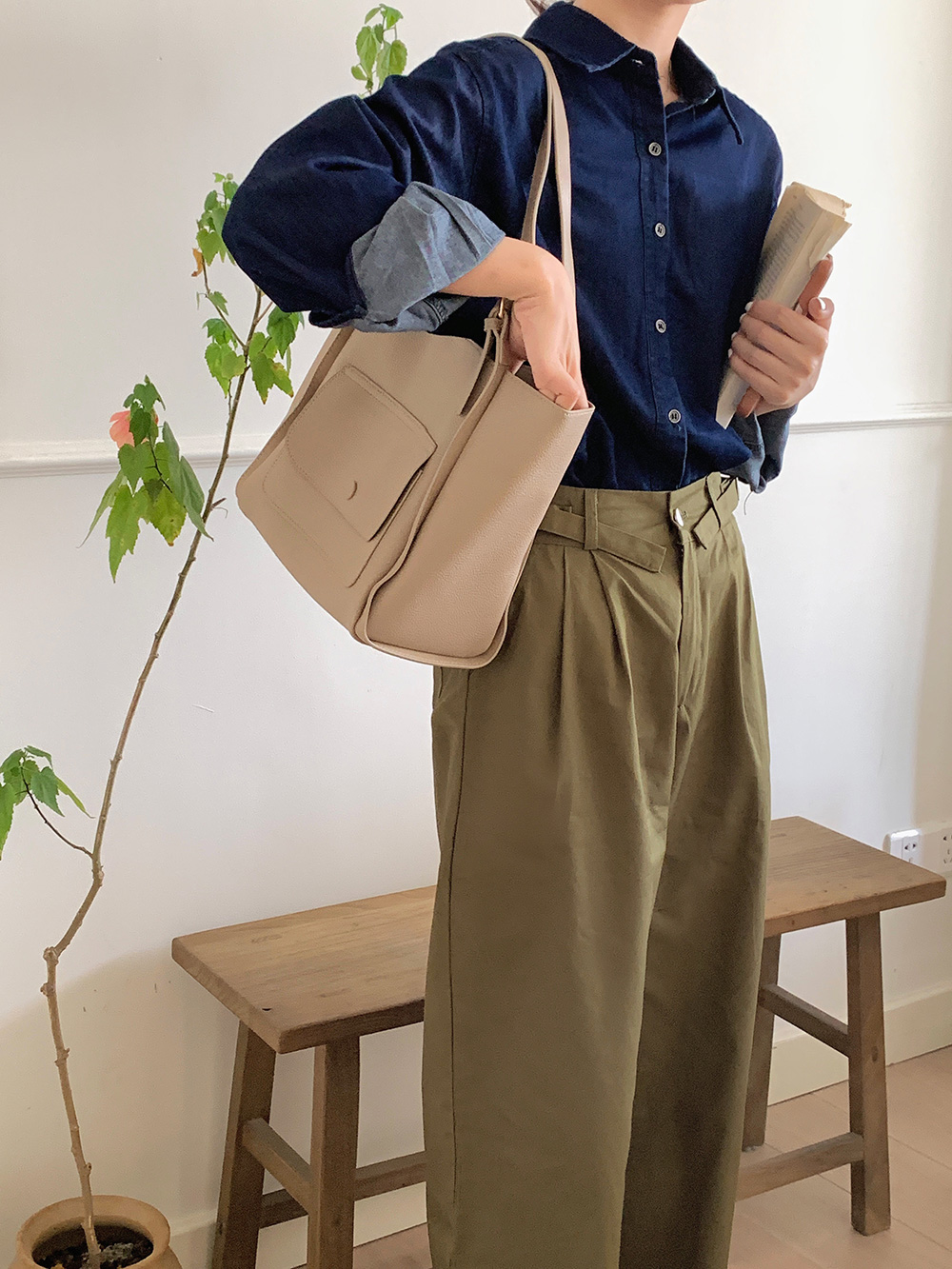 レザー調フラップポケットバッグ | 詳細画像7