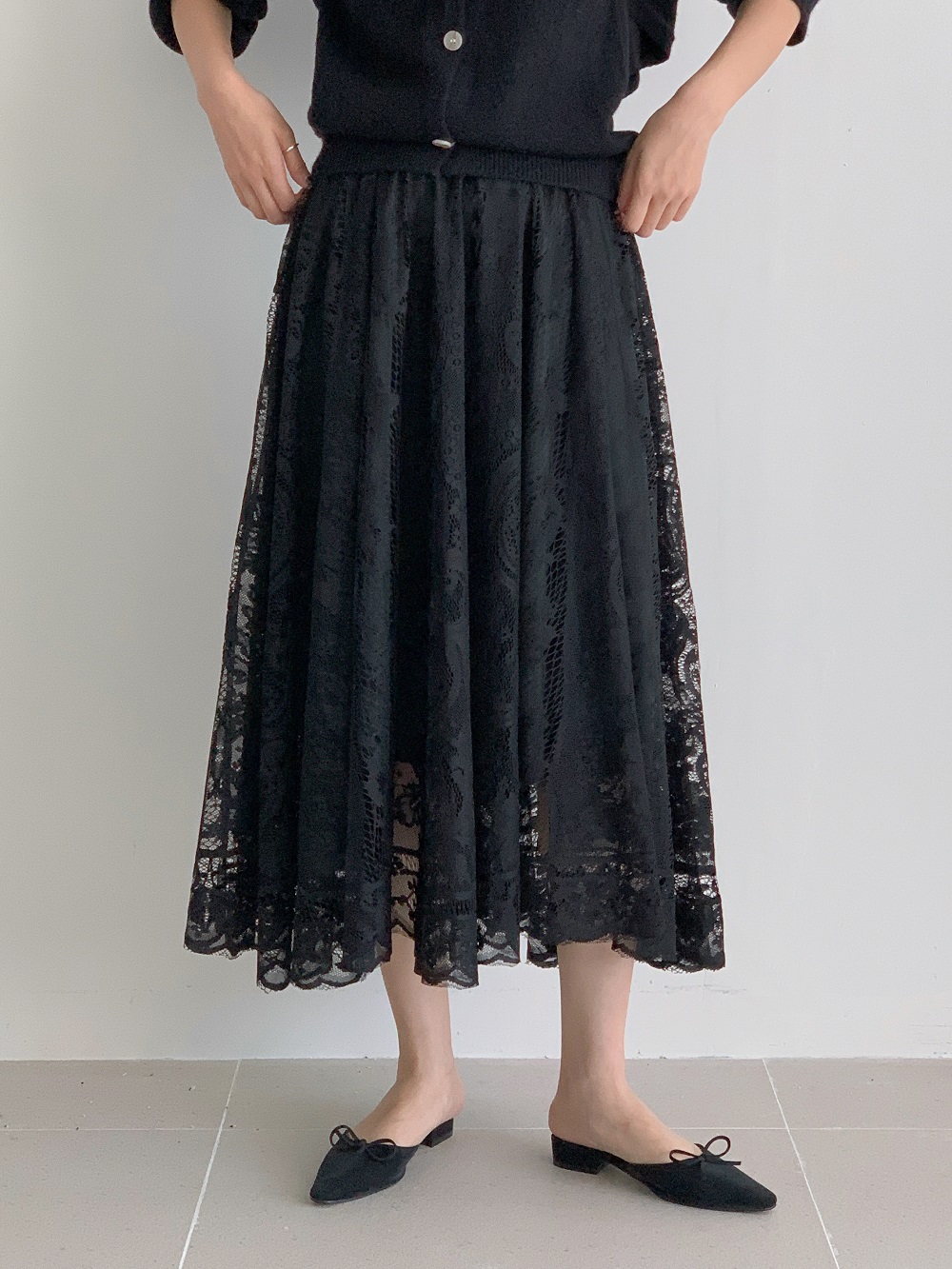 スカラップレースイージースカート | 詳細画像2