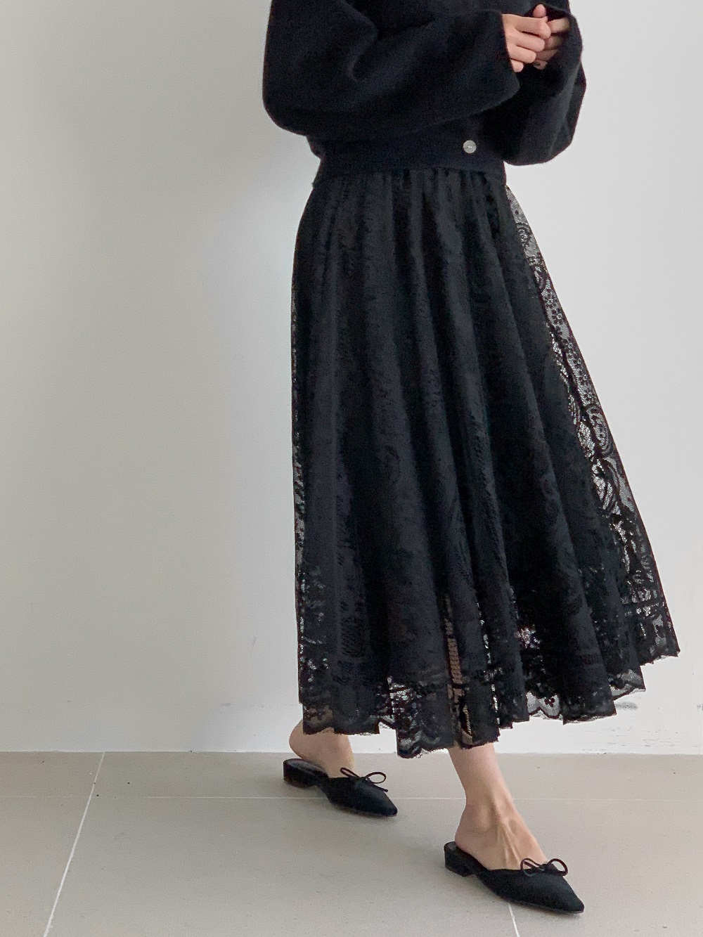 スカラップレースイージースカート | 詳細画像4