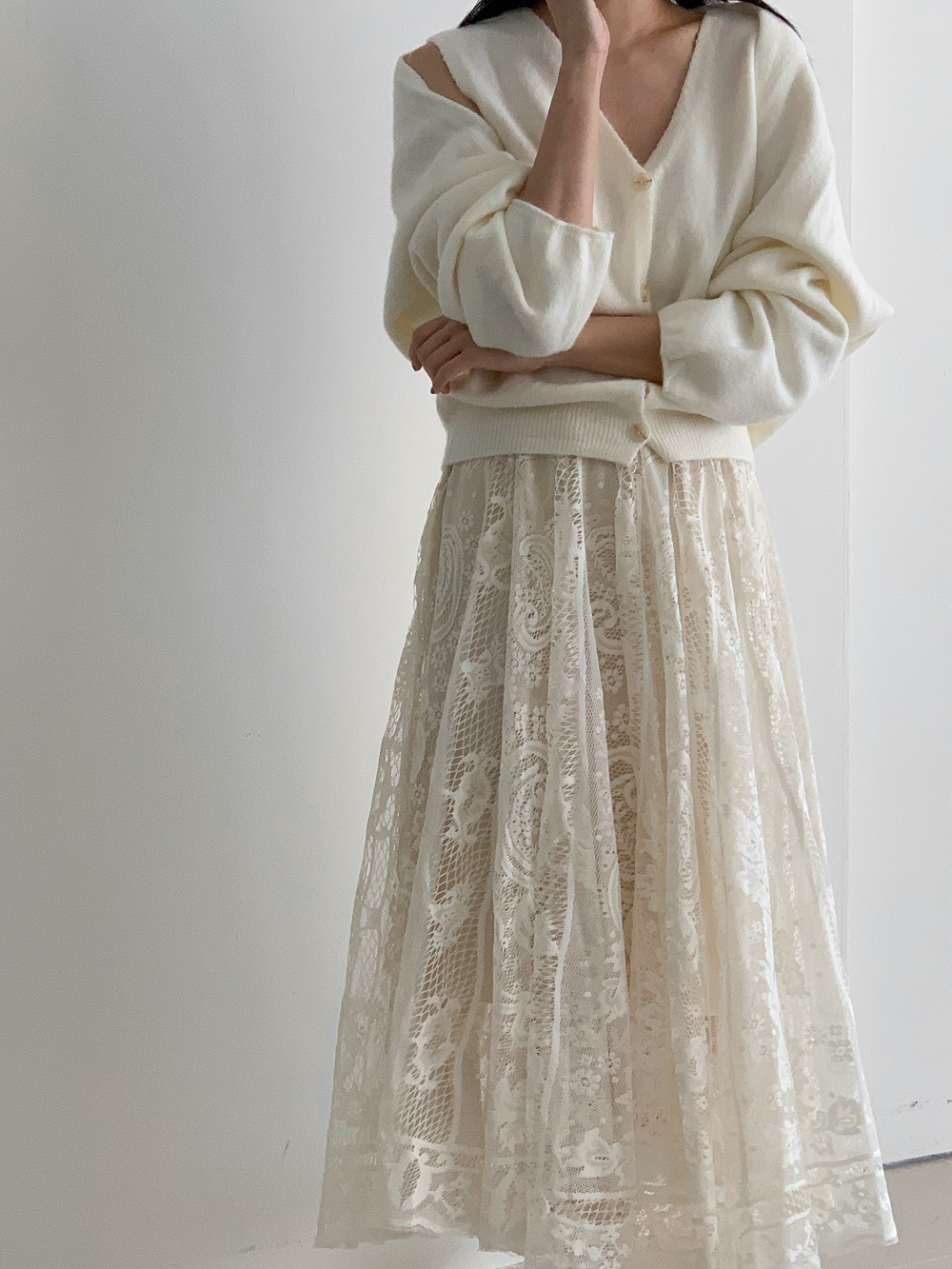 スカラップレースイージースカート | 詳細画像7