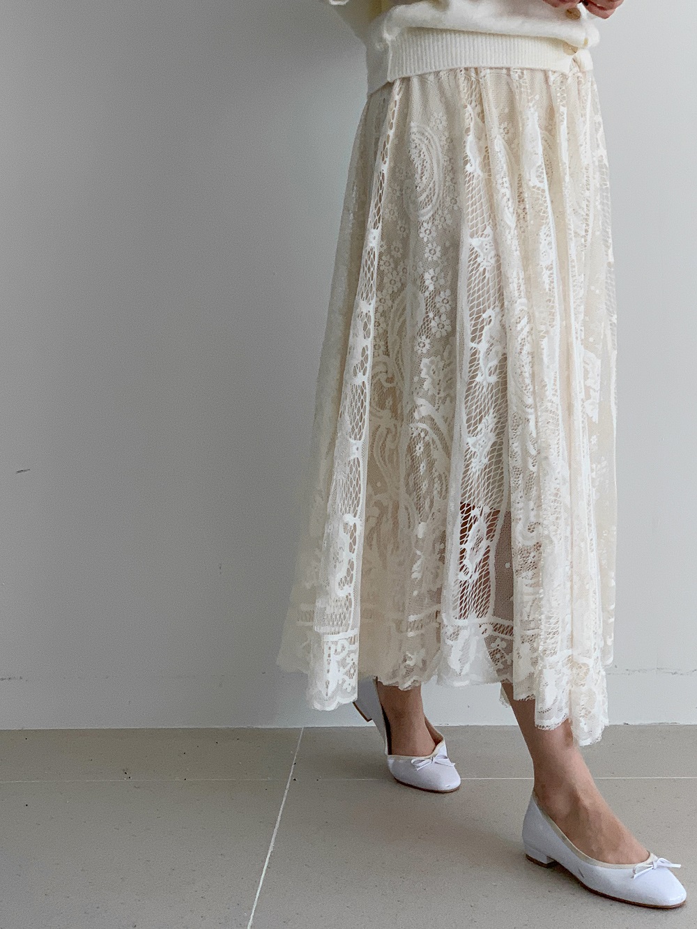 スカラップレースイージースカート | 詳細画像9