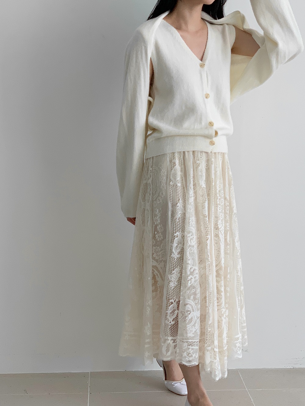 スカラップレースイージースカート | 詳細画像11