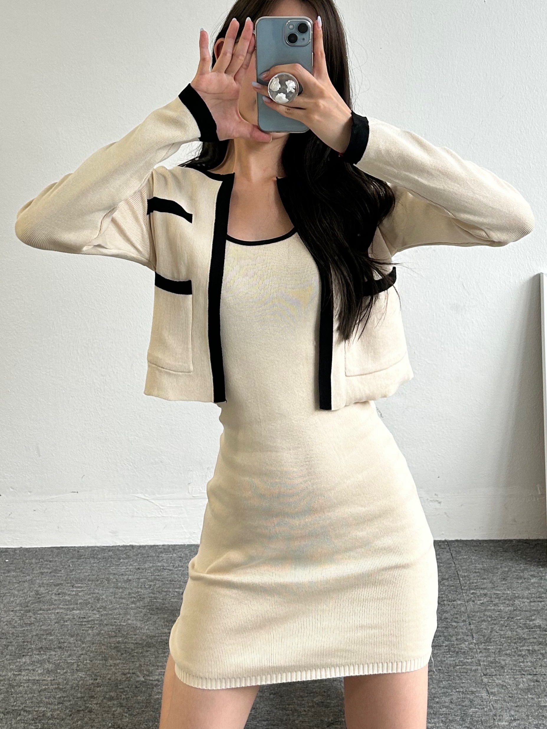 配色ニットカーデ&ワンピースSET | 詳細画像23