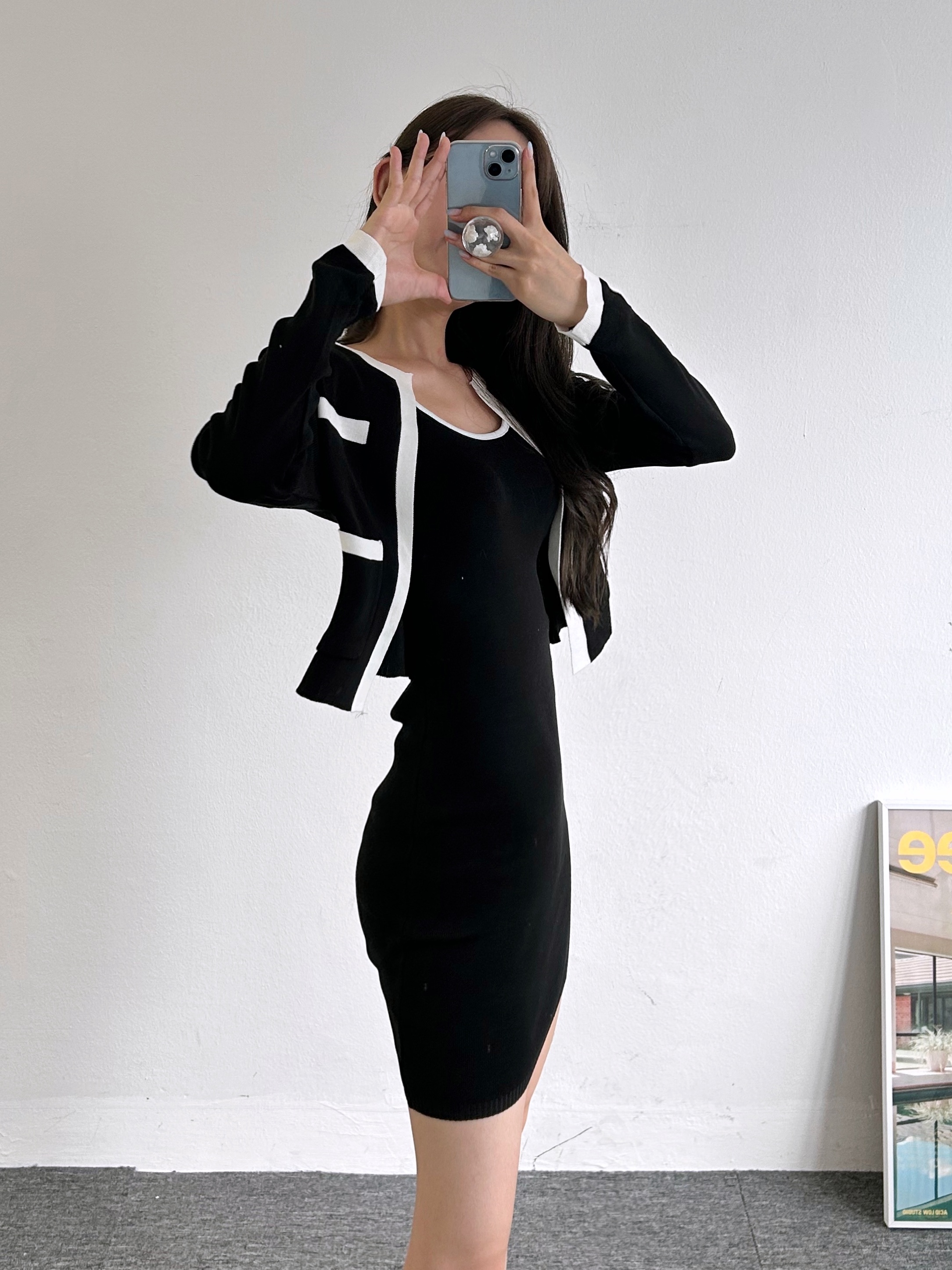 配色ニットカーデ&ワンピースSET | 詳細画像26