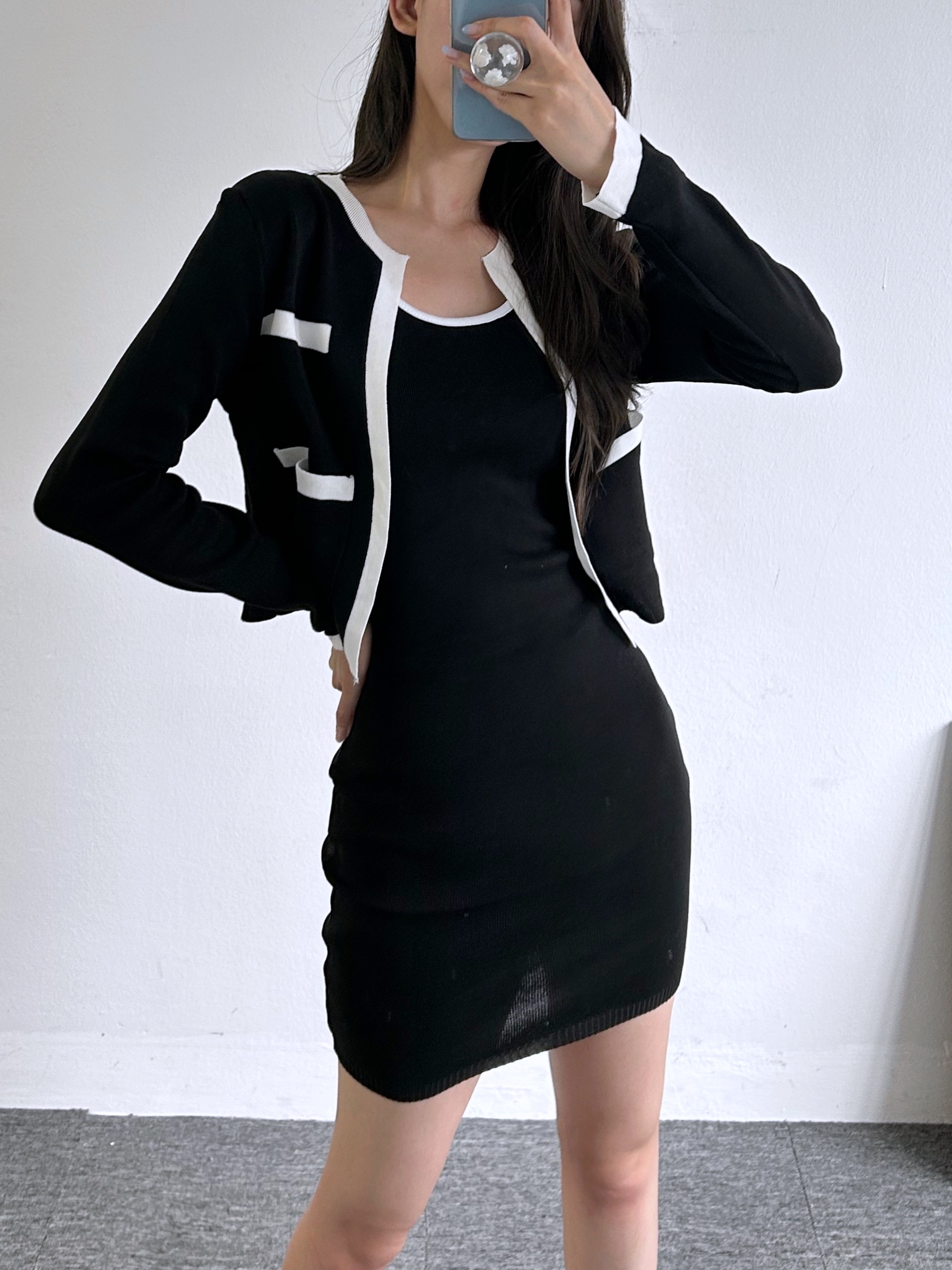 配色ニットカーデ&ワンピースSET | 詳細画像29