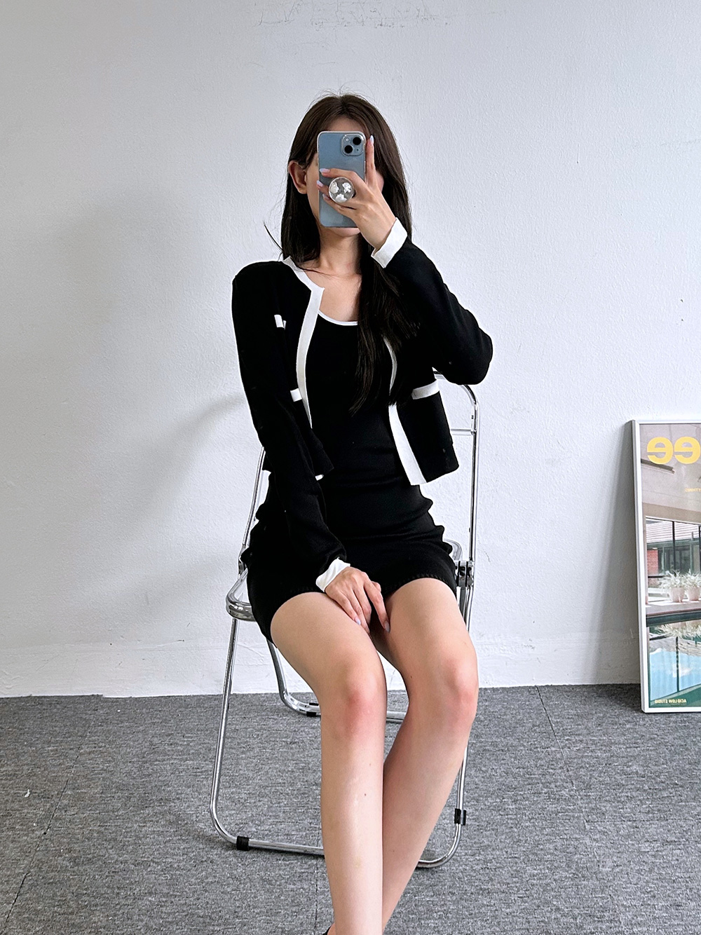 配色ニットカーデ&ワンピースSET | 詳細画像34