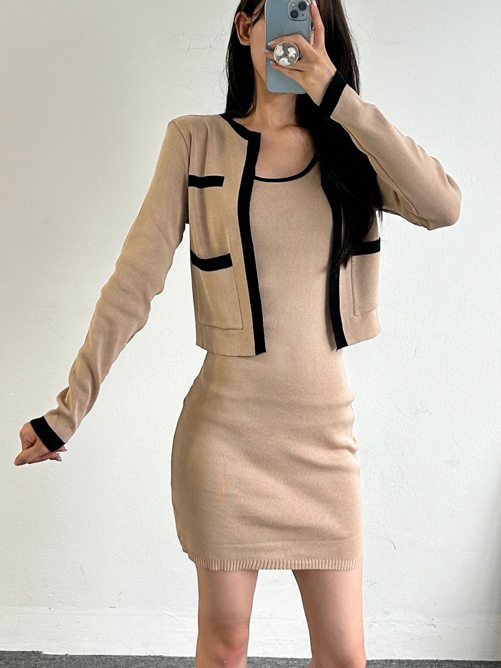 配色ニットカーデ&ワンピースSET | 詳細画像47