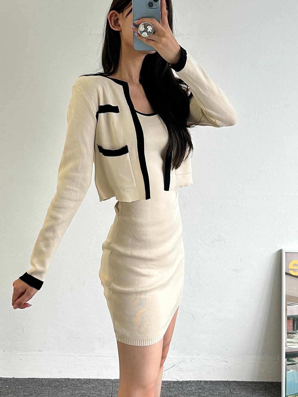 配色ニットカーデ&ワンピースSET | 詳細画像51