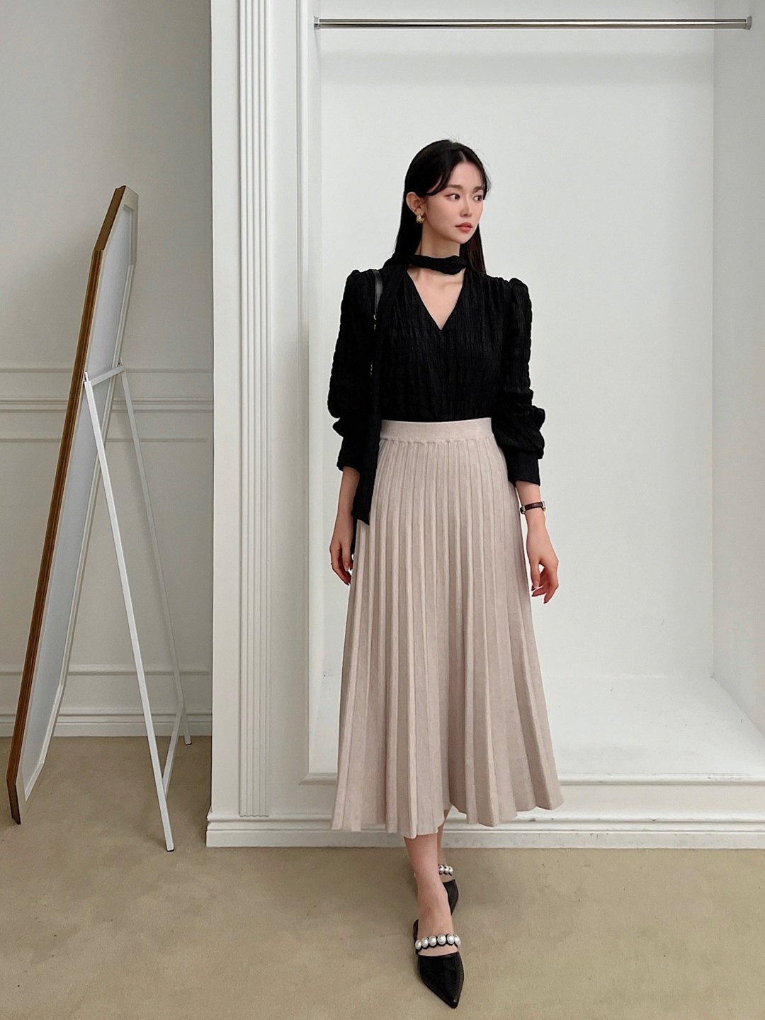 プリーツニットイージースカート | 詳細画像13