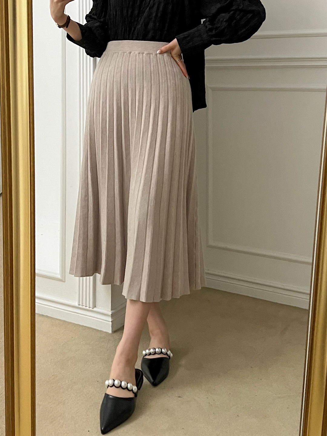 プリーツニットイージースカート | 詳細画像14