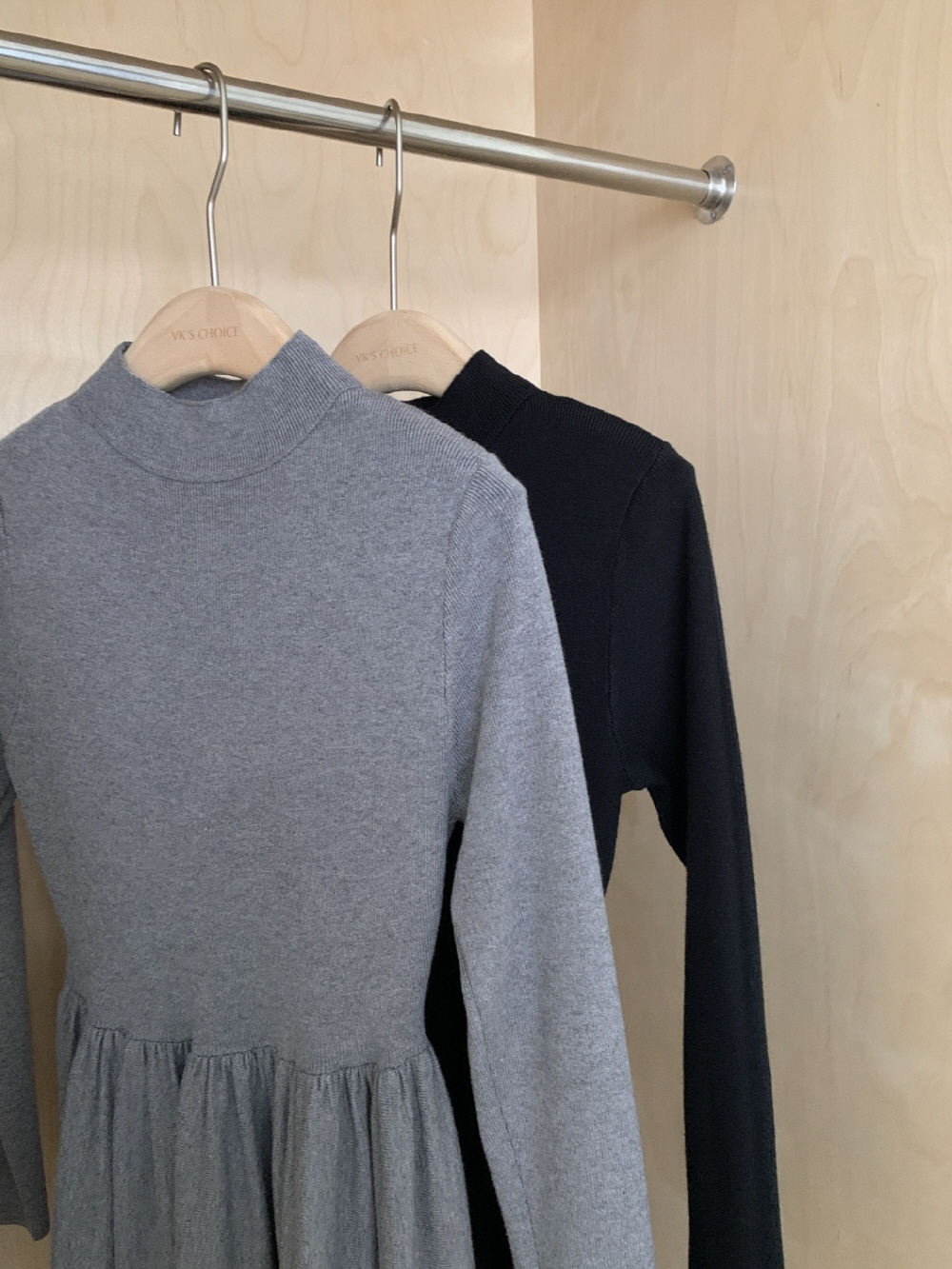 ハーフネックフレアニットワンピース | 詳細画像15