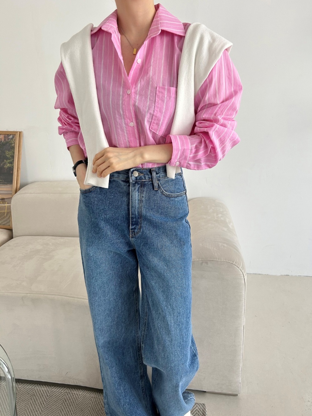 マルチストライプポケットシャツ | 詳細画像12