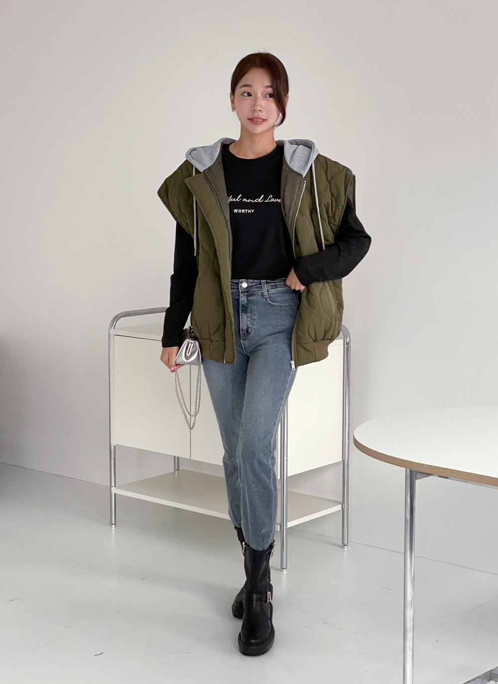 モダール混刺繍レタリングTシャツ | DHOLIC | 詳細画像9