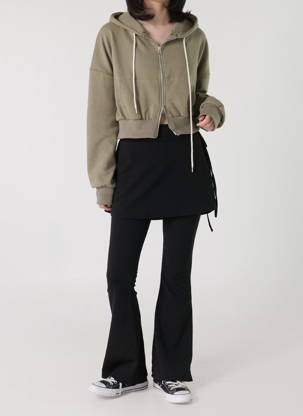 ストリング付フードダブルジップパーカー | DHOLIC | 詳細画像3