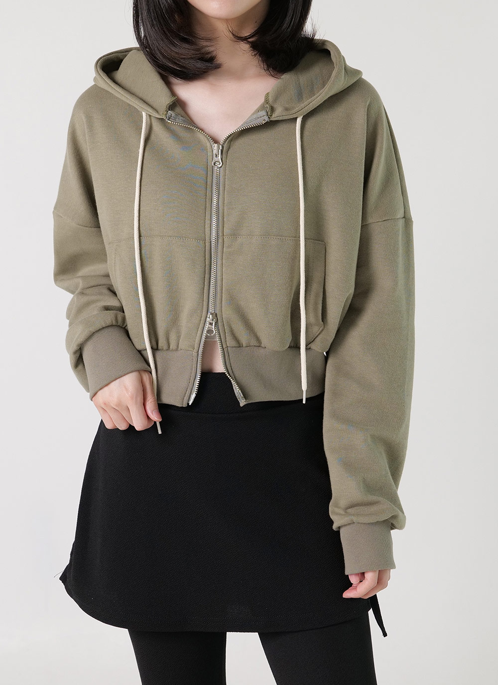 ストリング付フードダブルジップパーカー | DHOLIC | 詳細画像6