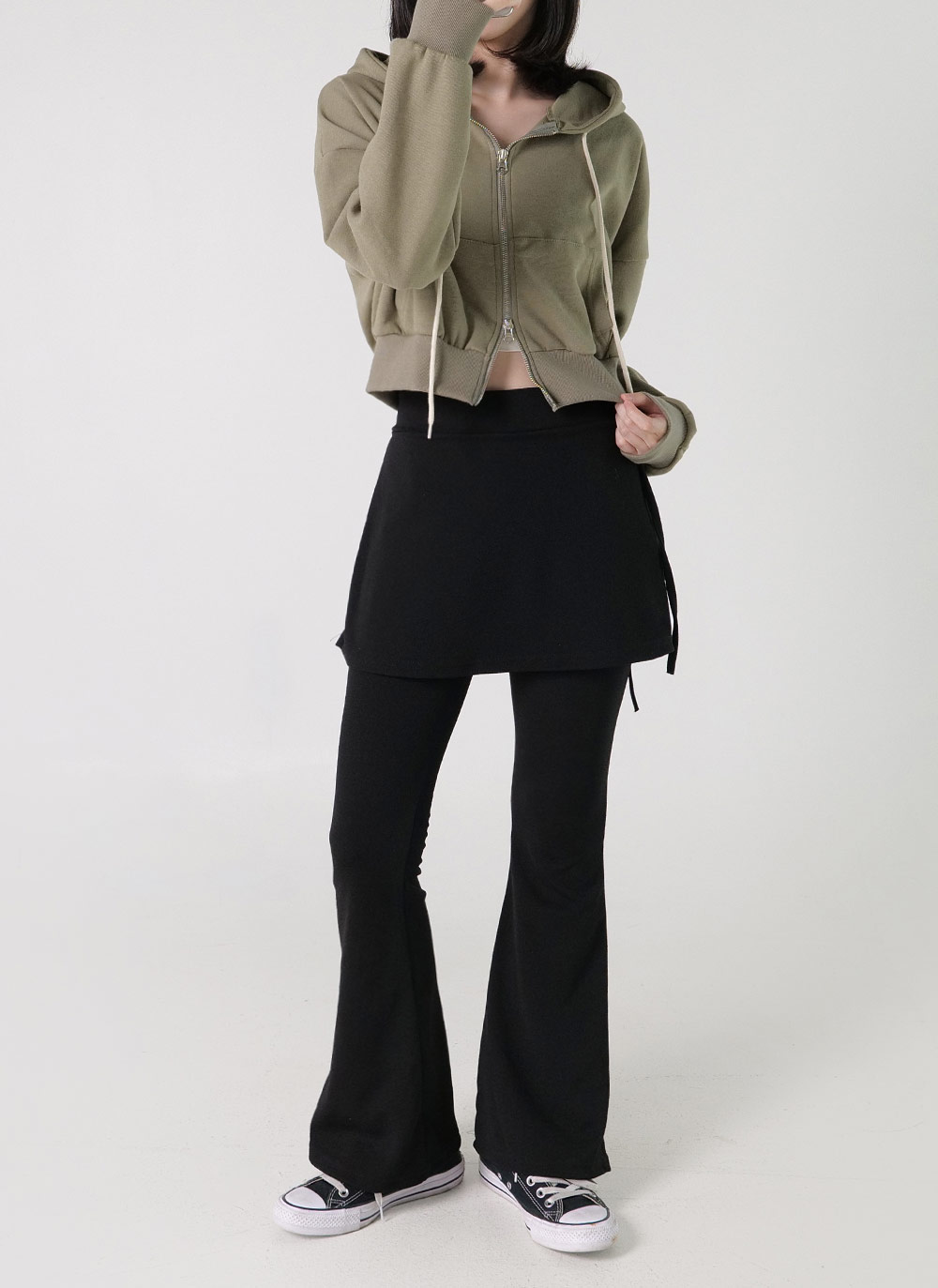 ストリング付フードダブルジップパーカー | DHOLIC | 詳細画像8