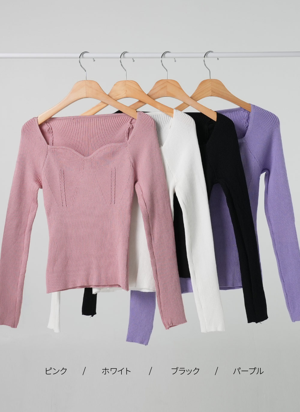 ハートネックスリムリブニット | DHOLIC | 詳細画像11