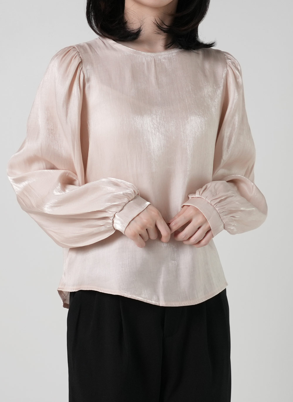 サテンパフスリーブブラウス | DHOLIC | 詳細画像5