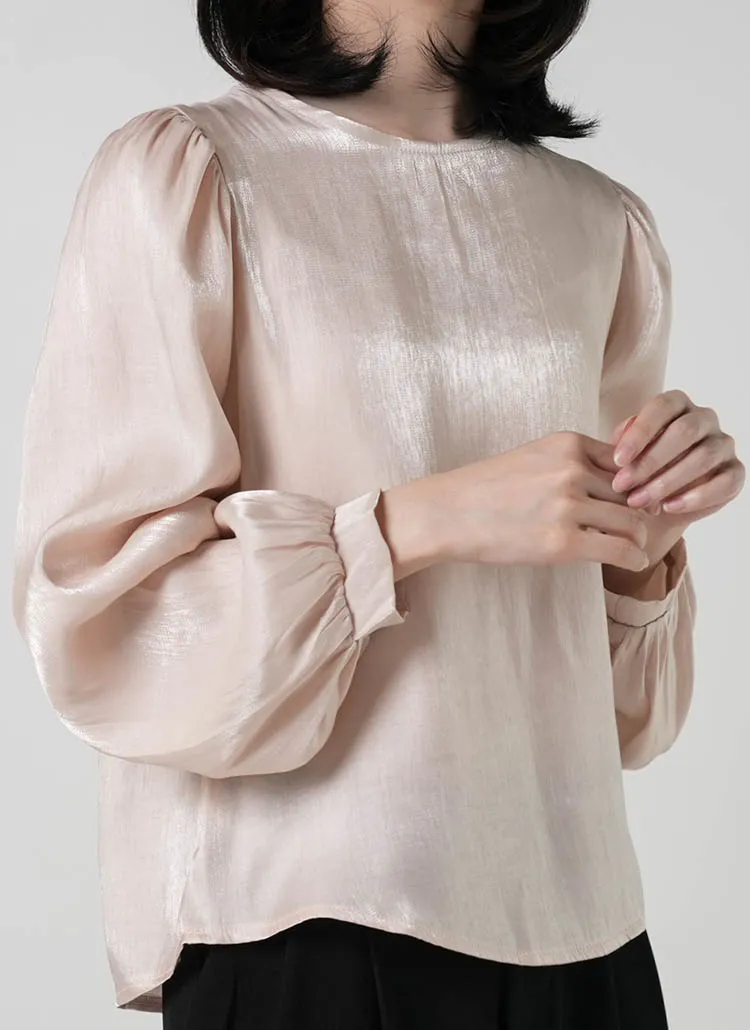 サテンパフスリーブブラウス | DHOLIC | 詳細画像1