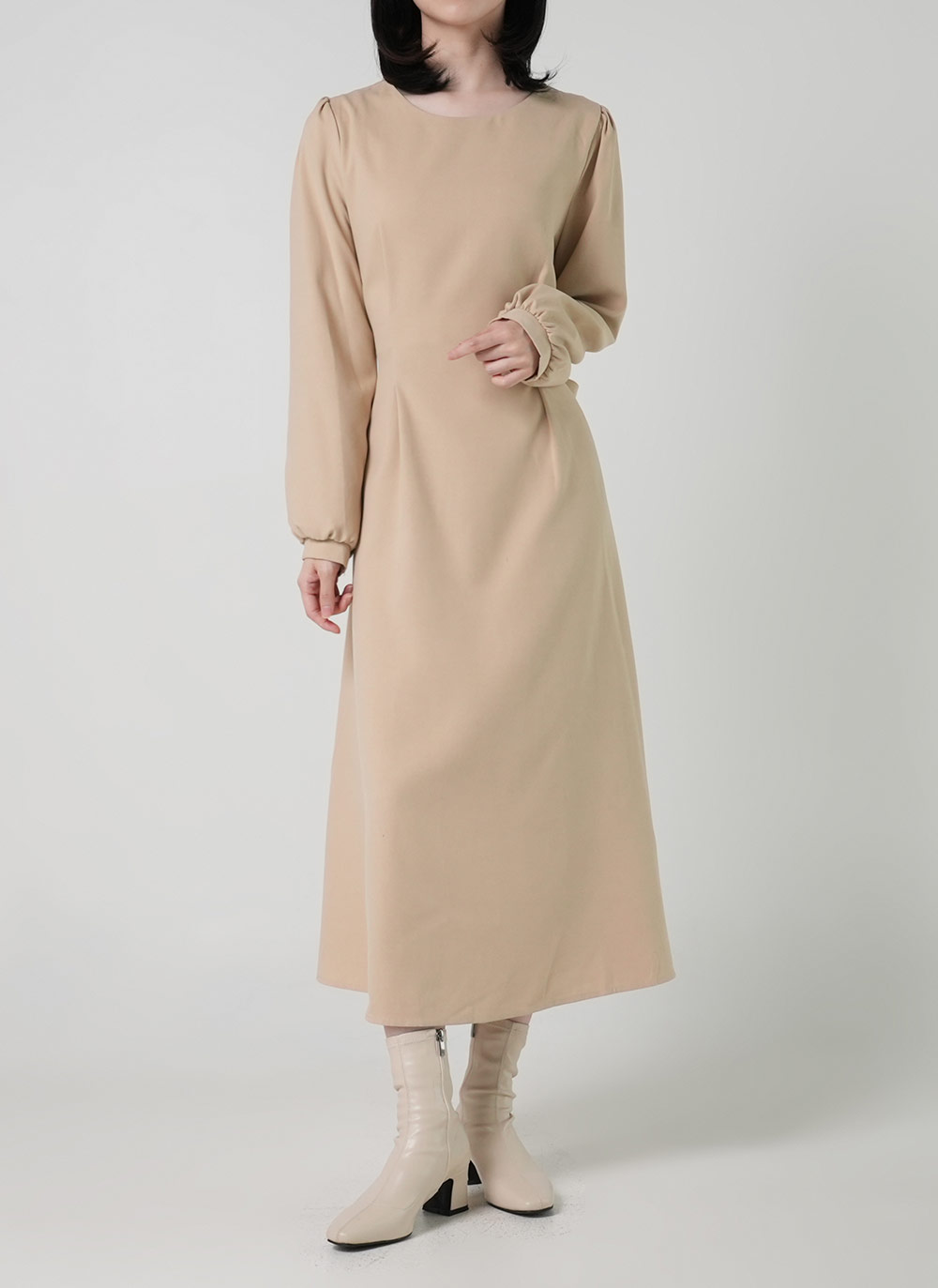 ラウンドリボンパフワンピース | DHOLIC | 詳細画像3