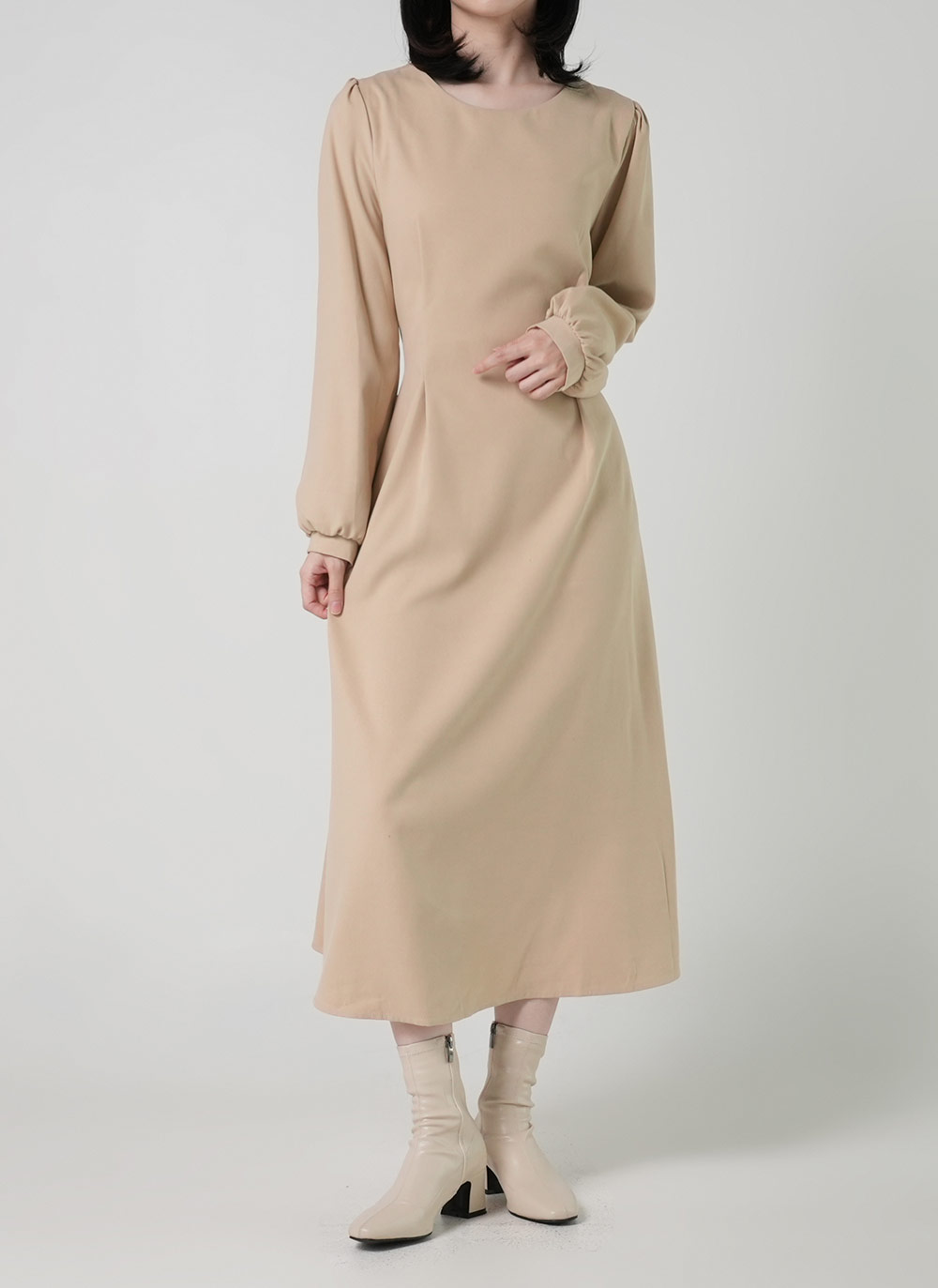 ラウンドリボンパフワンピース | DHOLIC | 詳細画像4