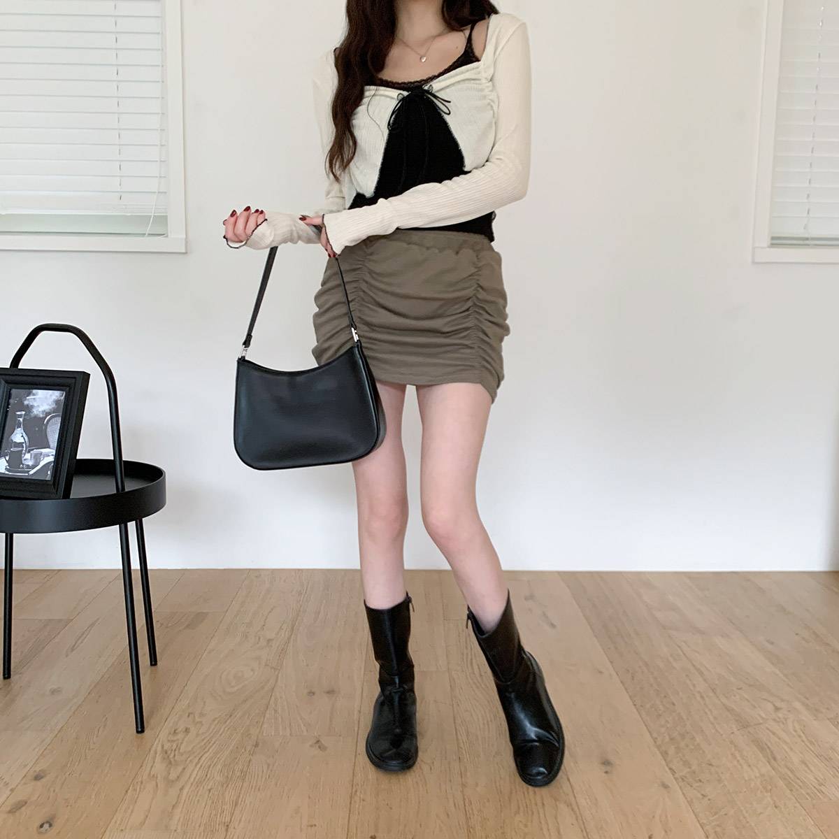 フィンガーホールパイピングリボンカーディガン | 詳細画像4