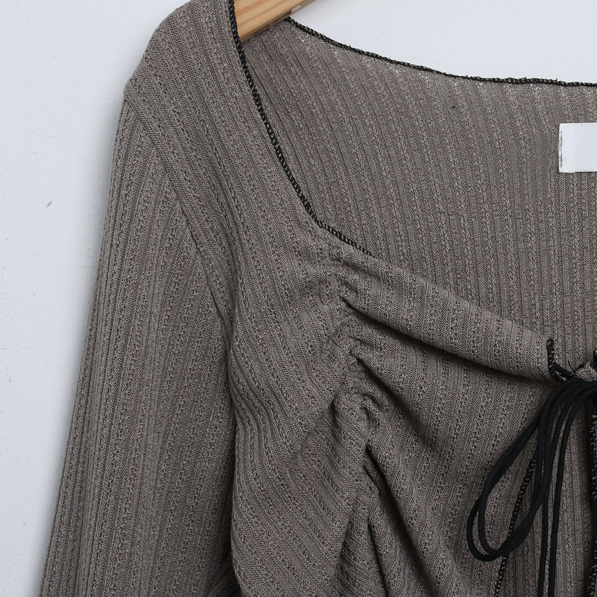 フィンガーホールパイピングリボンカーディガン | 詳細画像14