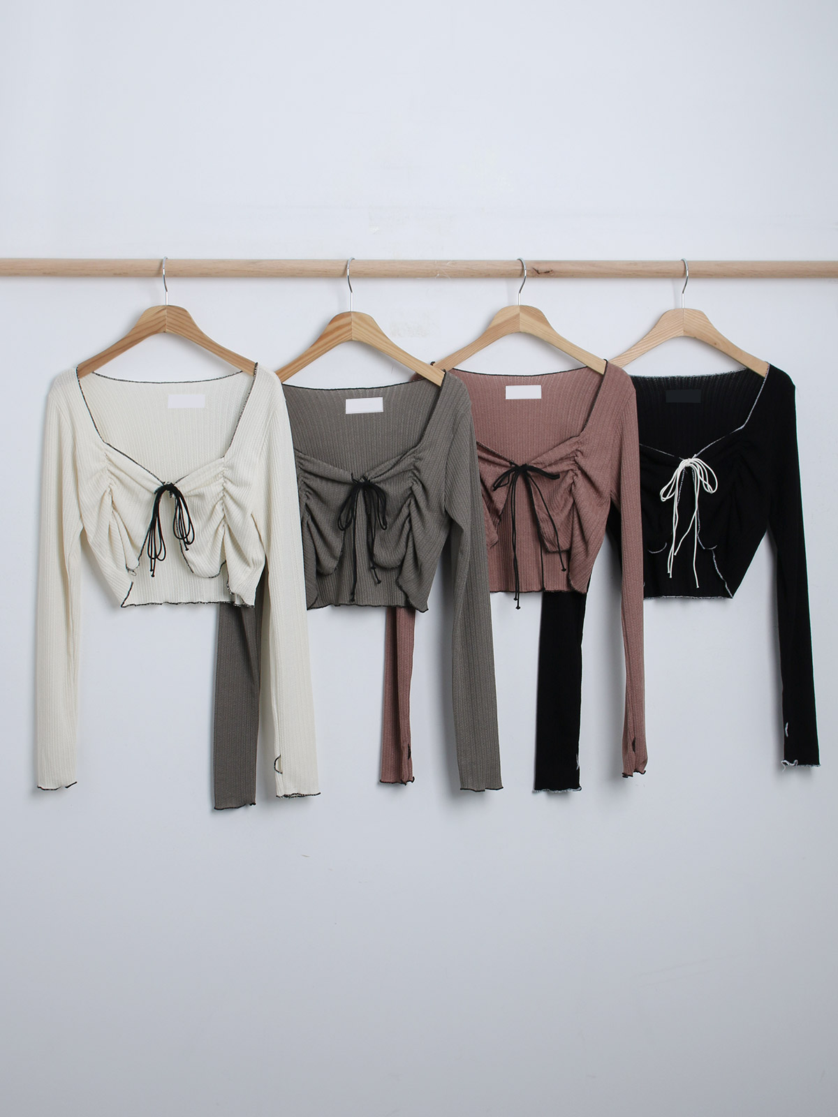 フィンガーホールパイピングリボンカーディガン | 詳細画像19