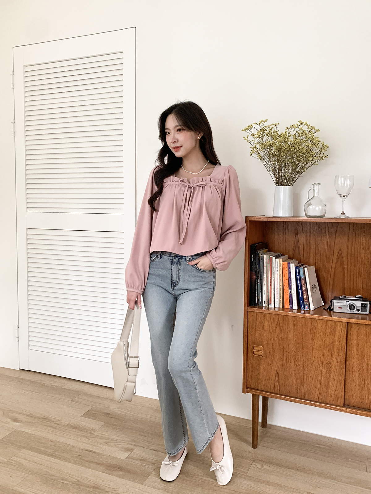 フリルリボンスクエアネックブラウス | 詳細画像2