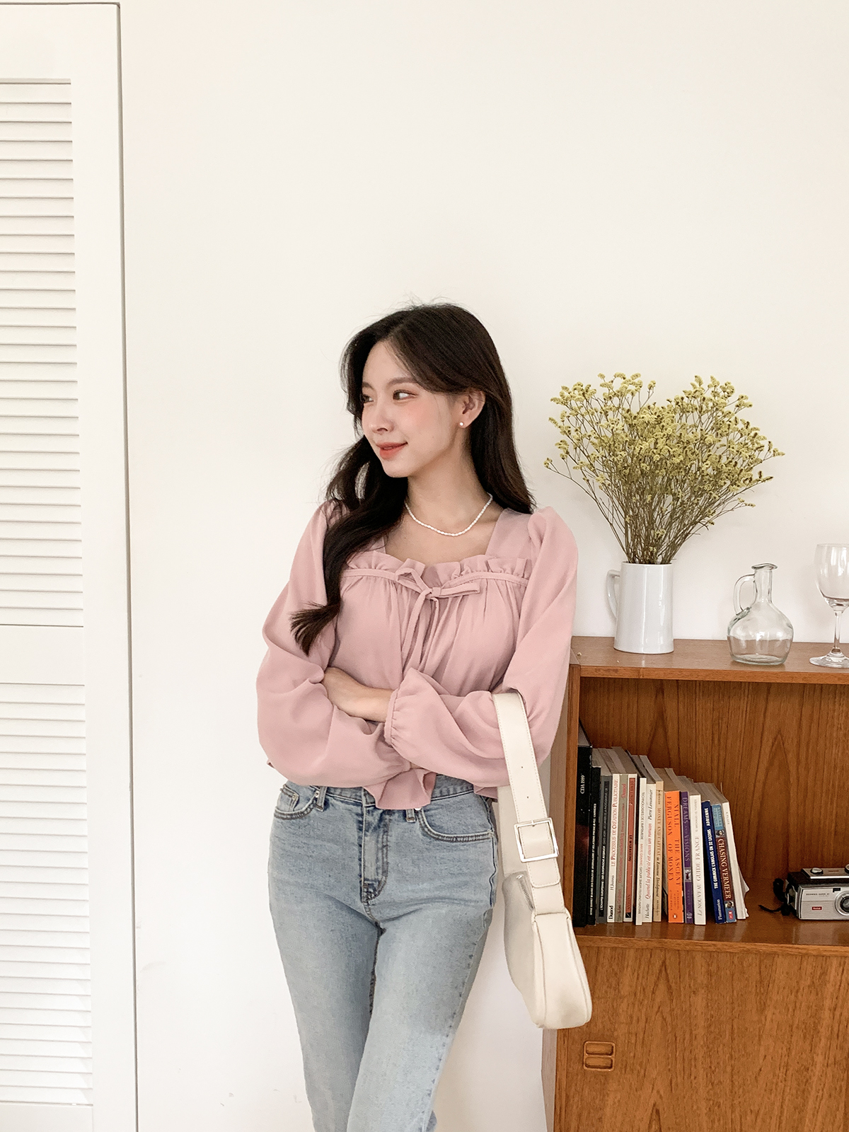 フリルリボンスクエアネックブラウス | 詳細画像5