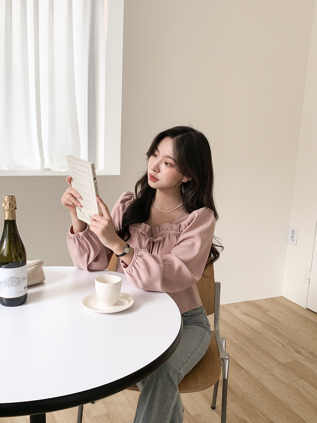 フリルリボンスクエアネックブラウス | 詳細画像8