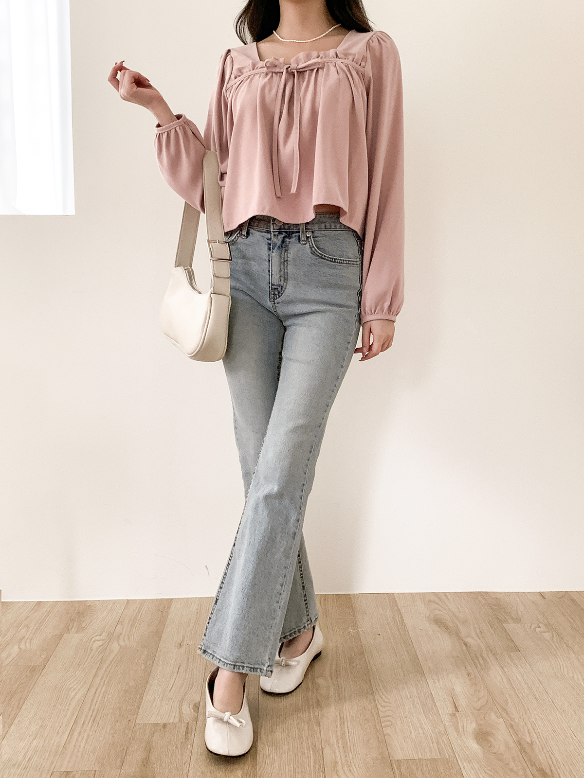 フリルリボンスクエアネックブラウス | 詳細画像14