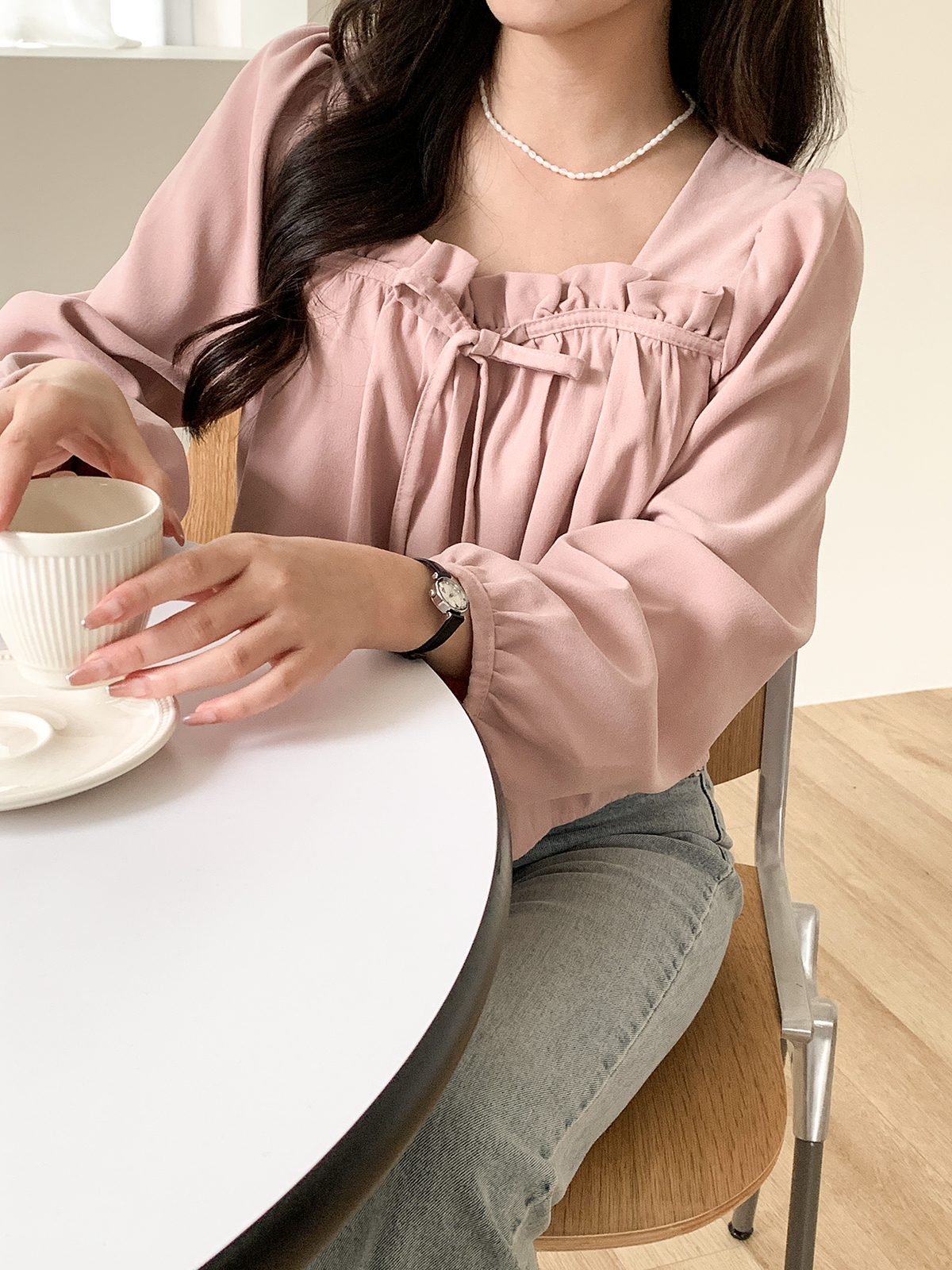 フリルリボンスクエアネックブラウス | 詳細画像19