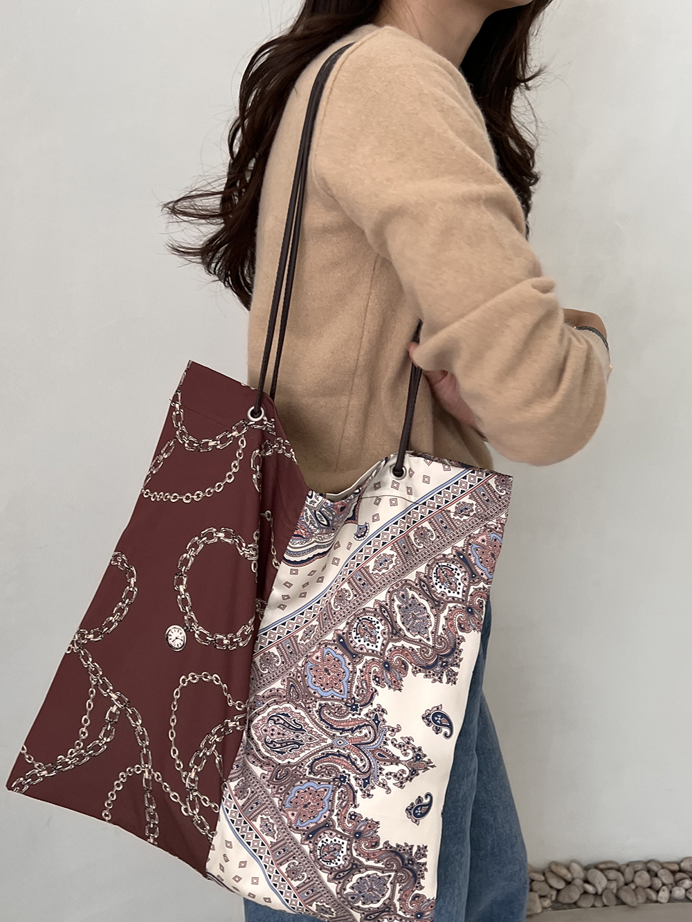 バイカラーアシメパターンバッグ | 詳細画像2