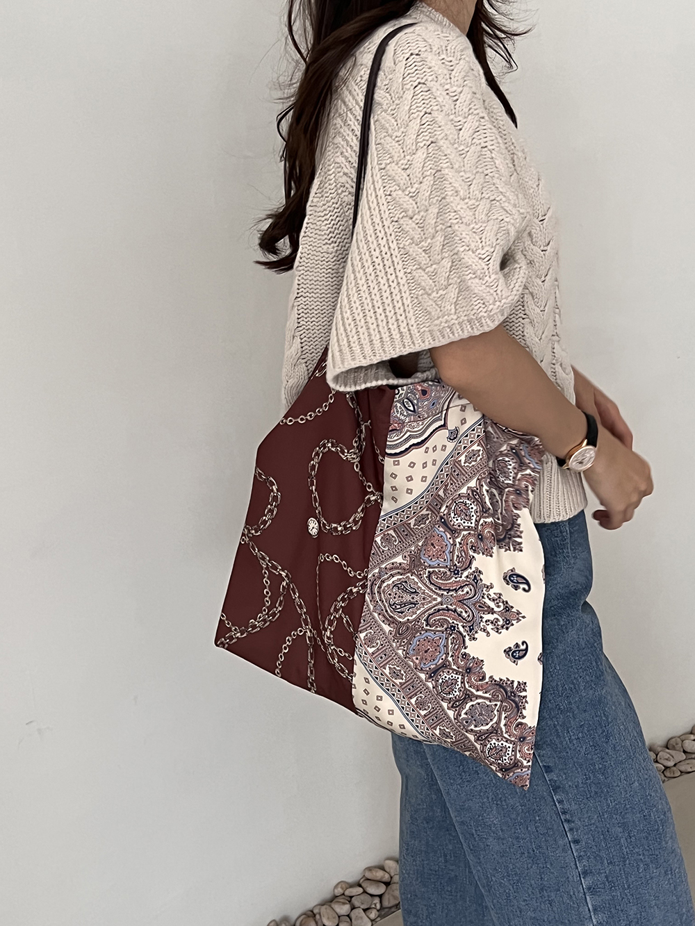 バイカラーアシメパターンバッグ | 詳細画像3