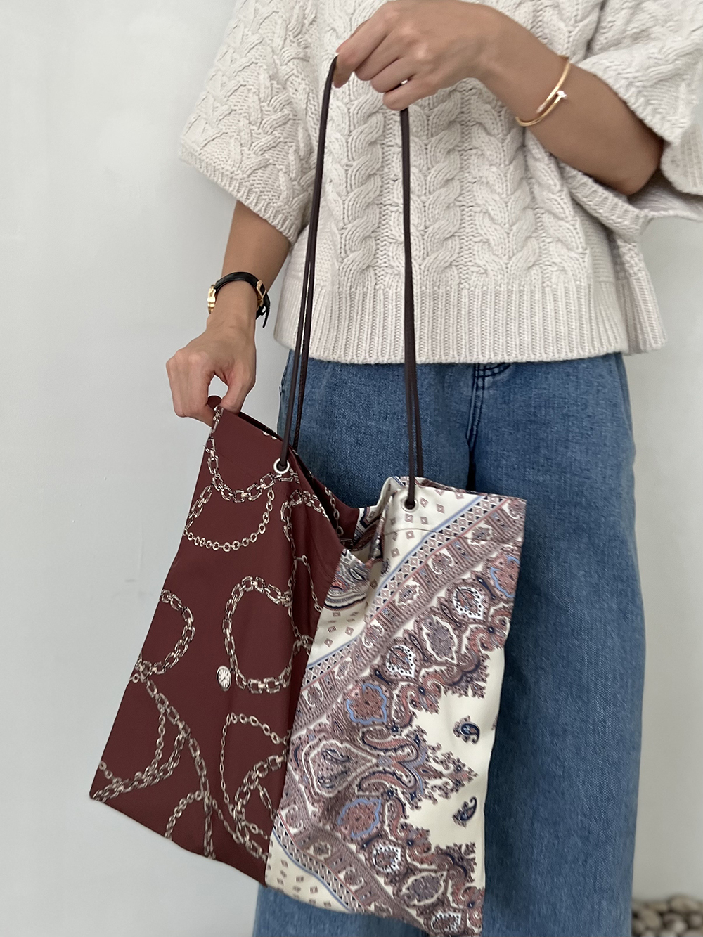 バイカラーアシメパターンバッグ | 詳細画像4