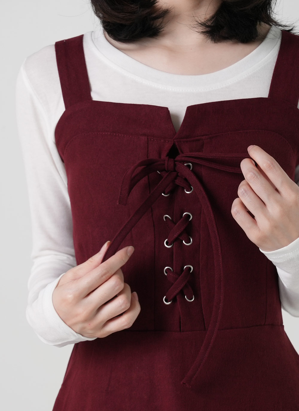 Tシャツ&ボタンビスチェワンピースSET | DHOLIC | 詳細画像11