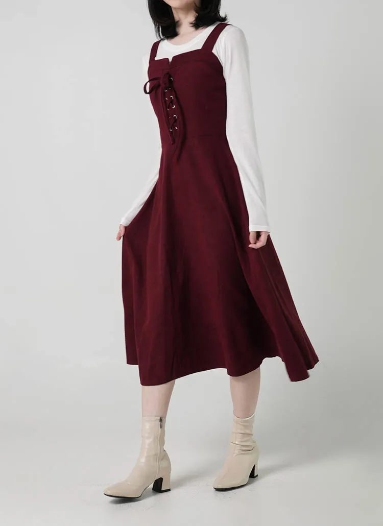 Tシャツ&ボタンビスチェワンピースSET | DHOLIC | 詳細画像1