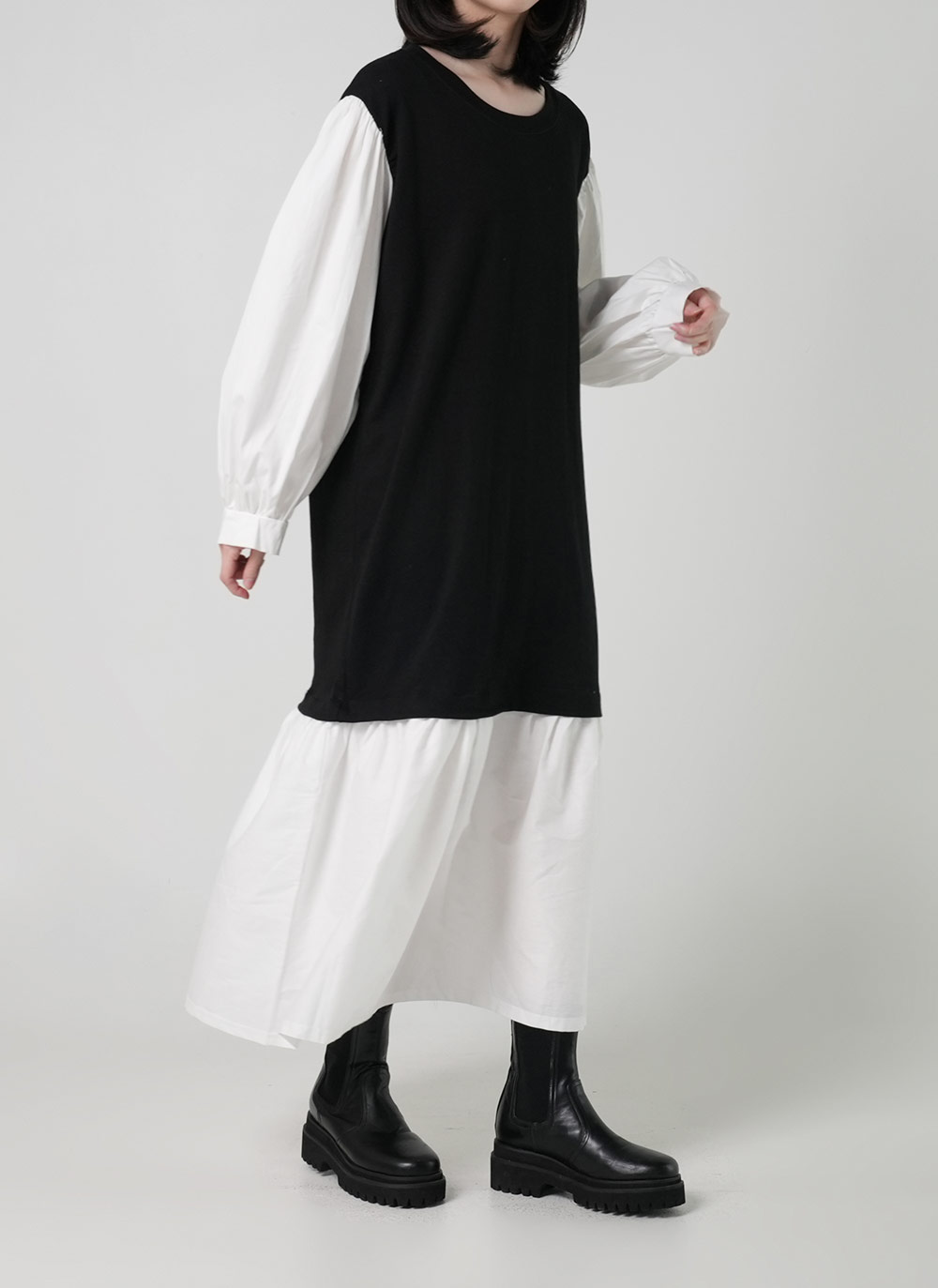 ドッキングパフフレアヘムワンピース | DHOLIC | 詳細画像3