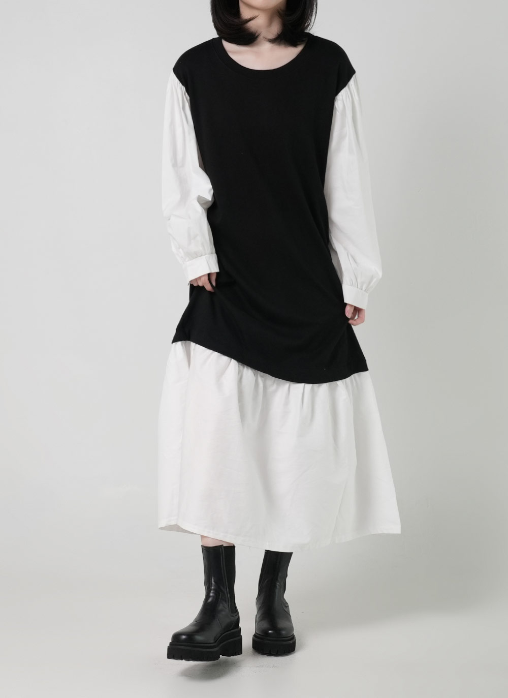 ドッキングパフフレアヘムワンピース | DHOLIC | 詳細画像5