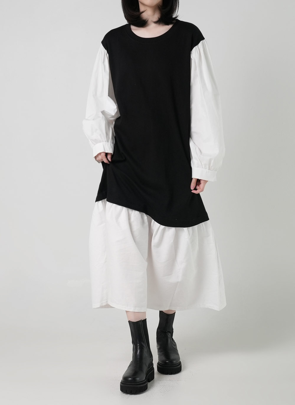 ドッキングパフフレアヘムワンピース | DHOLIC | 詳細画像6