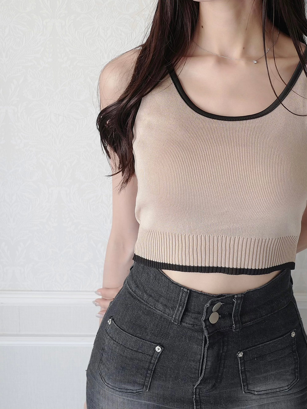 配色ニットノータンクトップ&カーディガンSET | 詳細画像20