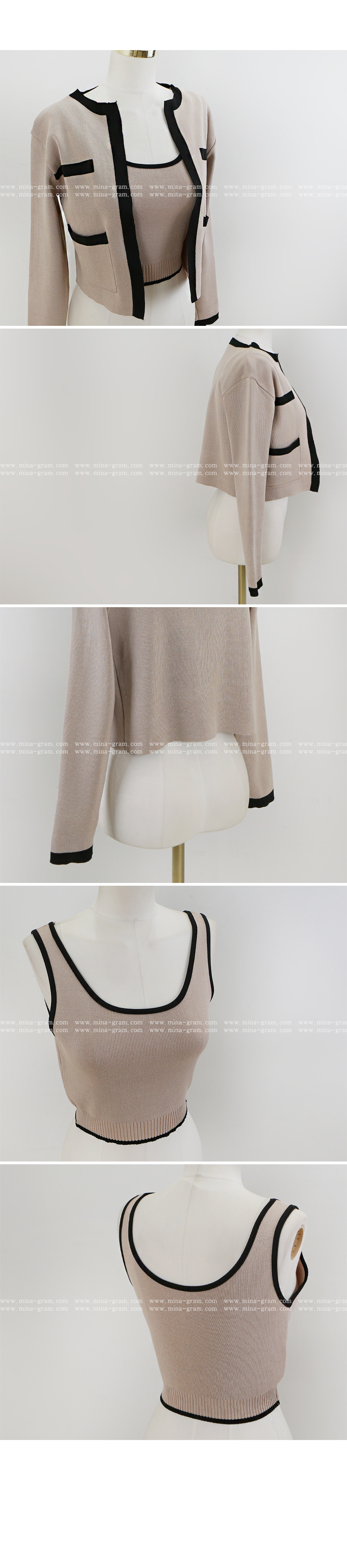 配色ニットノータンクトップ&カーディガンSET | 詳細画像22