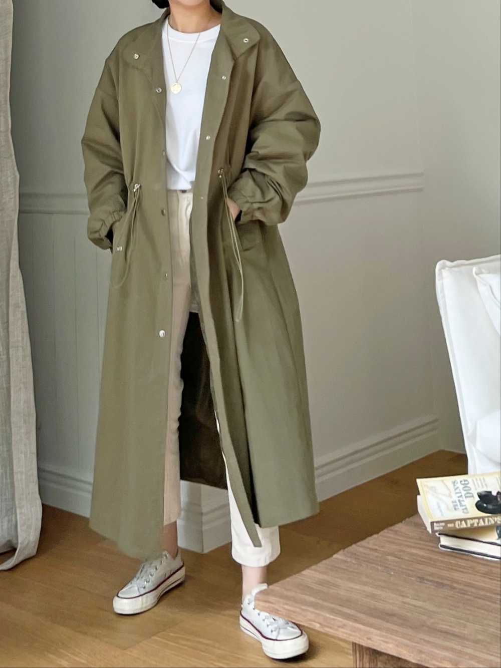 2WAYドローコードロングコート | 詳細画像9