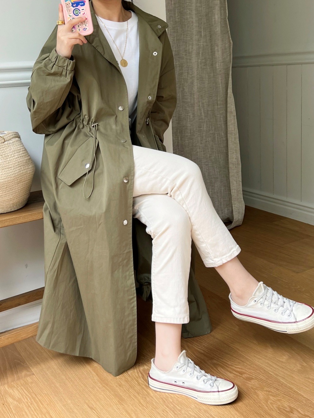 2WAYドローコードロングコート | 詳細画像11