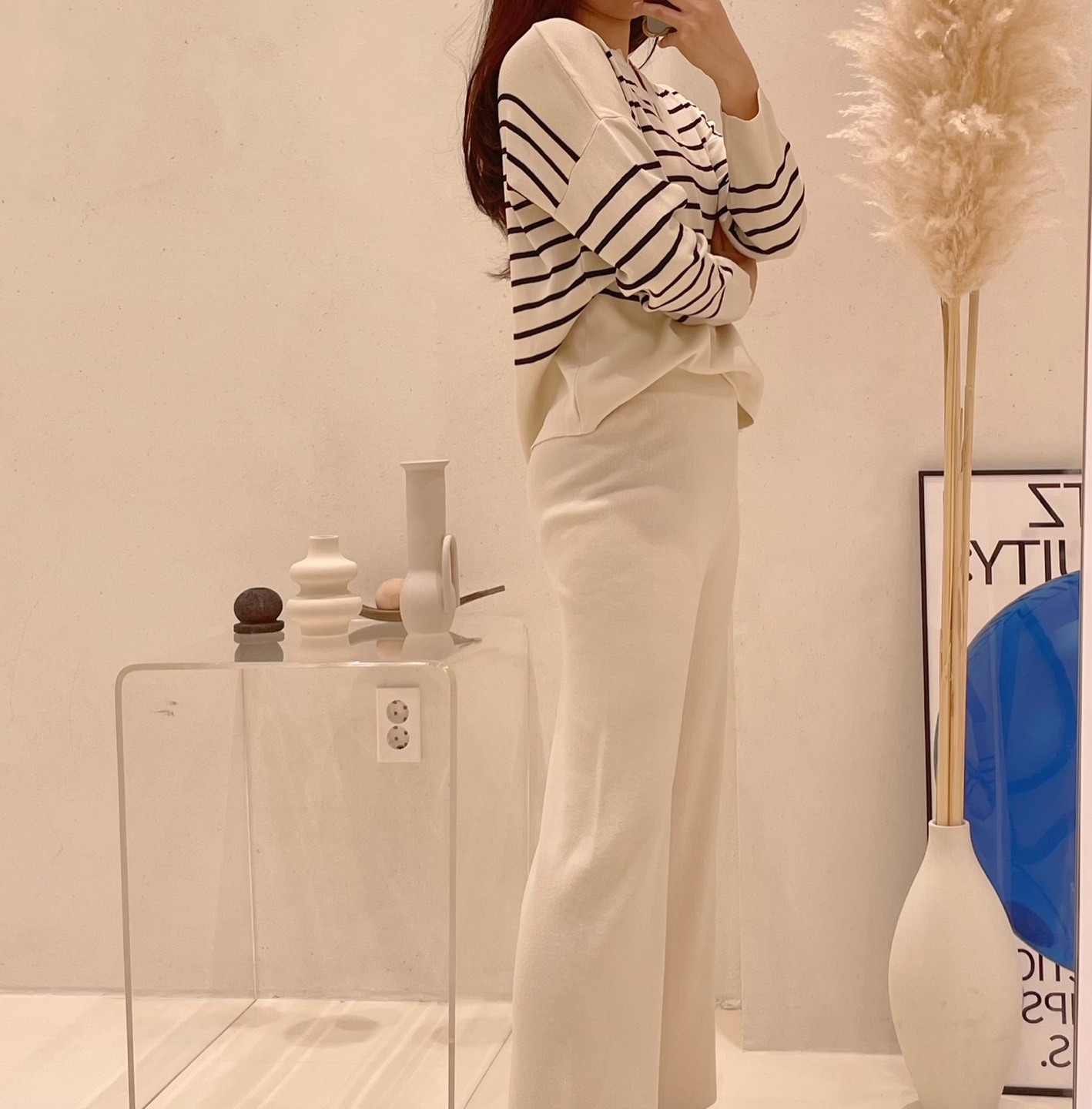 ボーダーキーネックニット&パンツSET | 詳細画像5