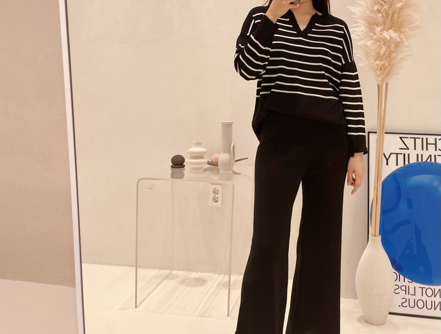 ボーダーキーネックニット&パンツSET | 詳細画像8