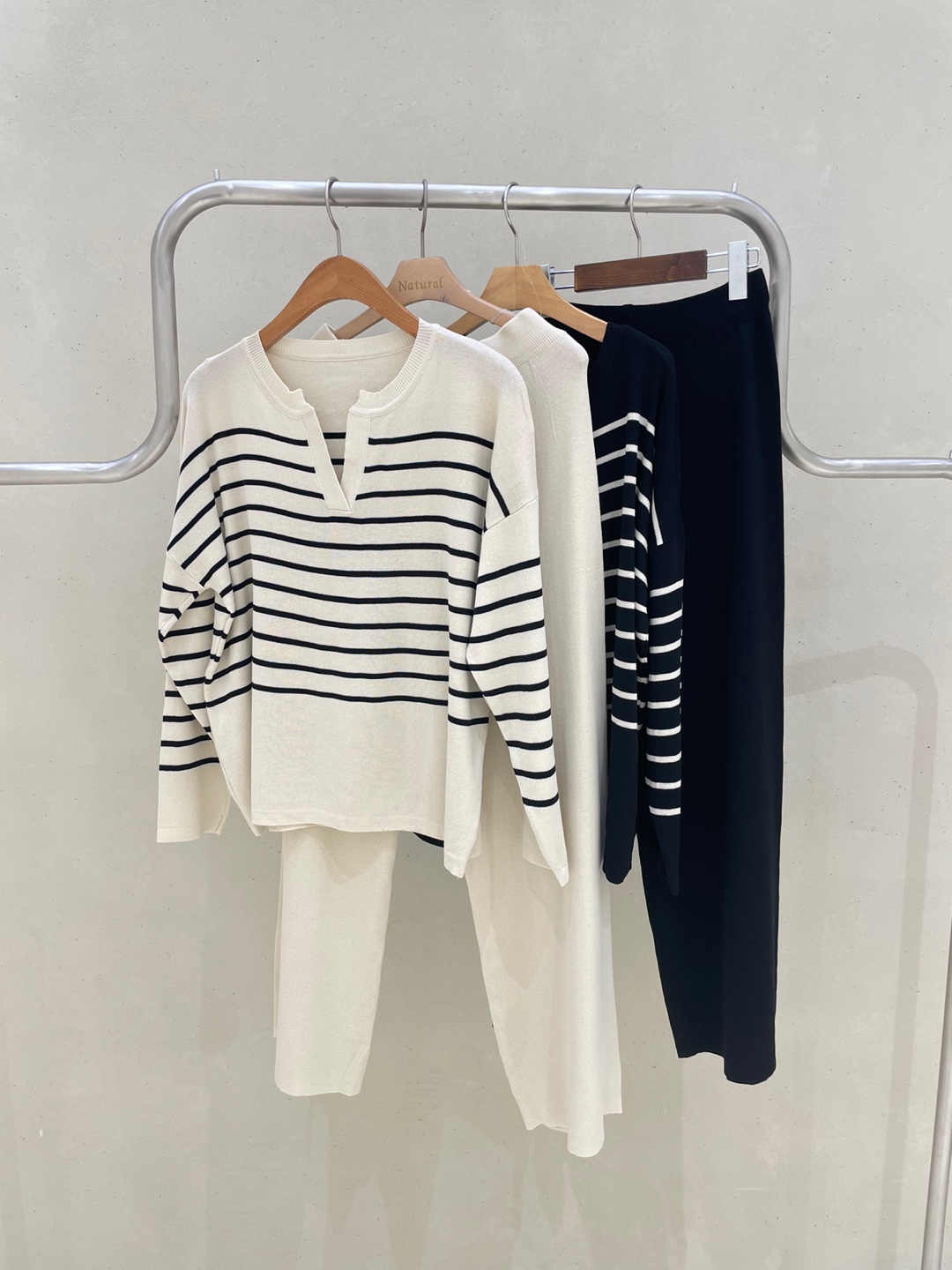 ボーダーキーネックニット&パンツSET | 詳細画像11