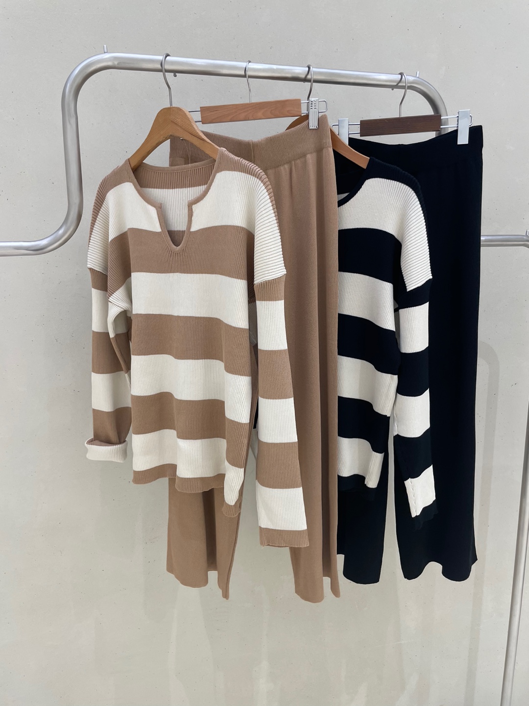 スリットネックボーダーニット&パンツSET | 詳細画像13