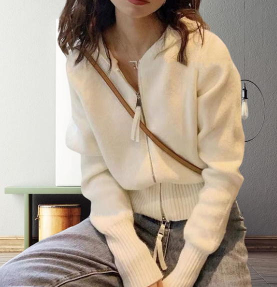 ウール混フードジップカーディガン | 詳細画像5